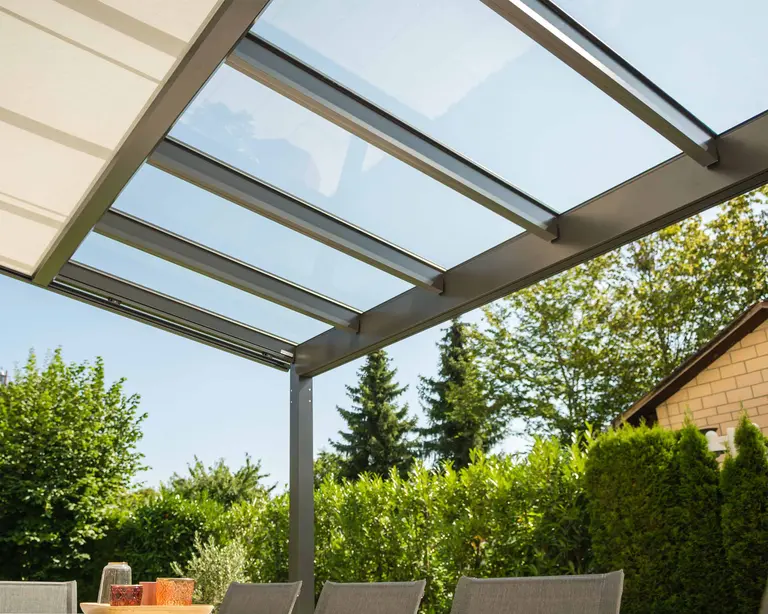 Terrassenüberdachung aus Glas